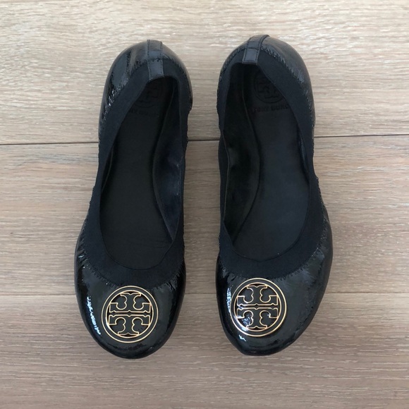 Tory Burch Shoes - Tory Burch Caroline Paten Leather Ballet Flats